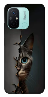 Чехол на Xiaomi Redmi 12C / Poco C55 Кот-подглядыватель v2 фото 1 из 1