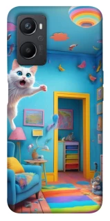 Чохол на Oppo A96 crazy cat фото 1 з 1