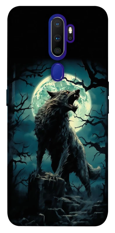 Чохол на Oppo A5 (2020) / Oppo A9 (2020) Вовк під місяцем фото 1 з 1