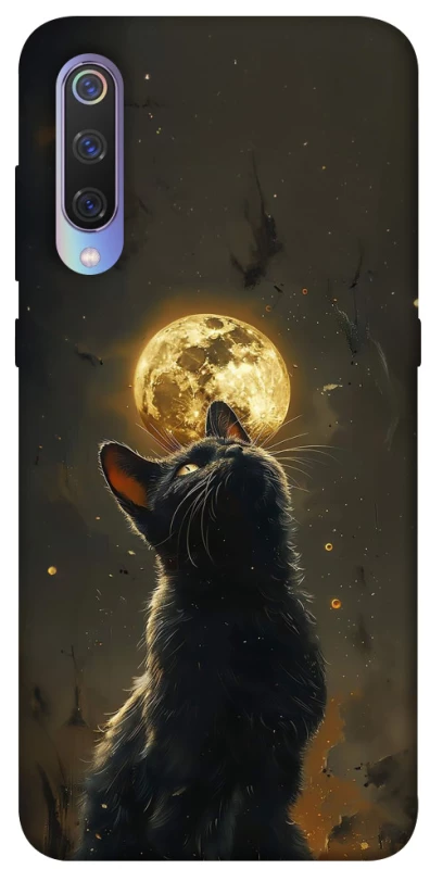 Чохол на Xiaomi Mi 9 Кіт під місяцем v2 фото 1 з 1