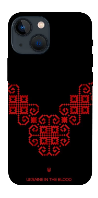 Чохол на Apple iPhone 13 mini (5.4") Чорно-червона вишиванка фото 1 з 1