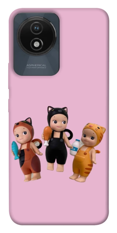 Чохол на Vivo Y02 Cat Cafe Trio фото 1 з 1