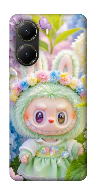 Чехол на Xiaomi Poco X7 Pro Labubu & Flowers ver.2 фото 1 из 1