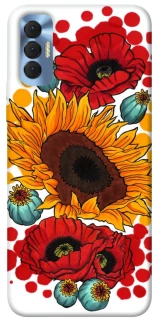 Чохол на TECNO Spark 8P Соняшники та маки фото 1 з 1