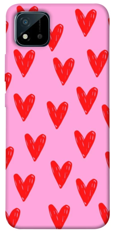 Чехол на Realme C20 Red hearts 2 фото 1 из 1