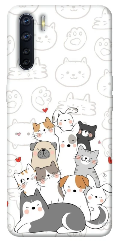 Чохол на Oppo A91 Funny Pets фото 1 з 1