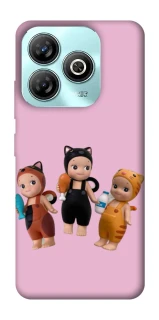 Чехол на ZTE Blade A75 4G Cat Cafe Trio фото 1 из 1