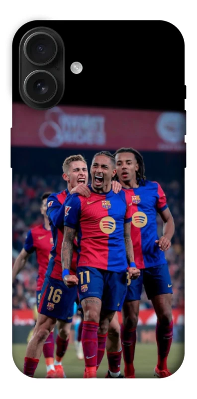 Чехол на Apple iPhone 16 Plus FC Barcelona team фото 1 из 1