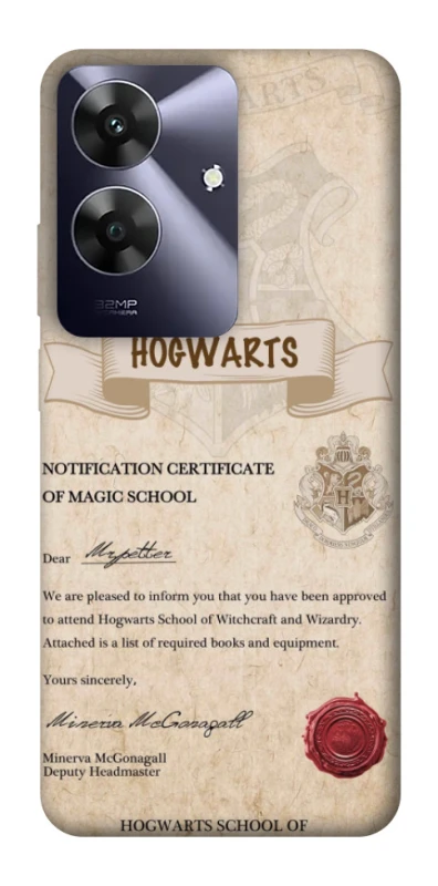 Чехол на Realme Note 60 The Hogwarts acceptance letter фото 1 из 1