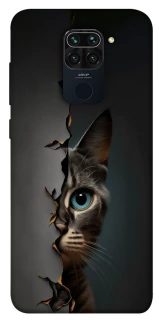 Чехол на Xiaomi Redmi Note 9 / Redmi 10X Кот-подглядыватель v2 фото 1 из 1