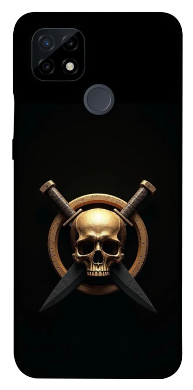 Чохол на Realme C21 Golden Skull фото 1 з 1
