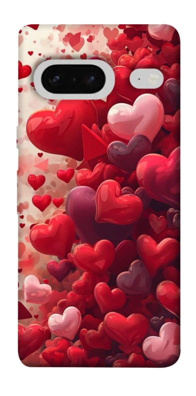 Чехол на Google Pixel 7 Many hearts фото 1 из 1