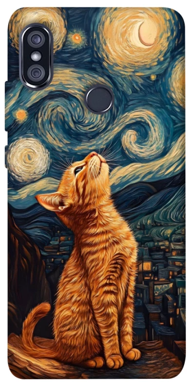Чохол на Xiaomi Redmi Note 5 Pro / Note 5 (AI Dual Camera) van gogh cat фото 1 з 1