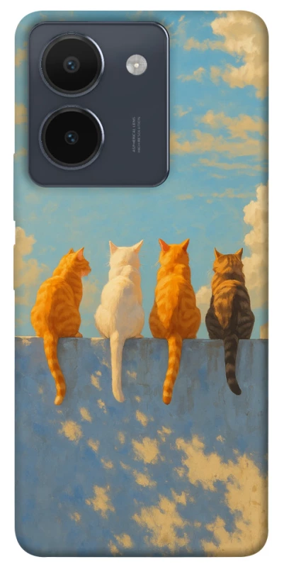 Чехол на Vivo Y36 cats on wall фото 1 из 1
