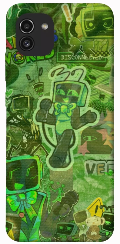 Чехол на Samsung Galaxy A03 Dandysworld tv green theme фото 1 из 1