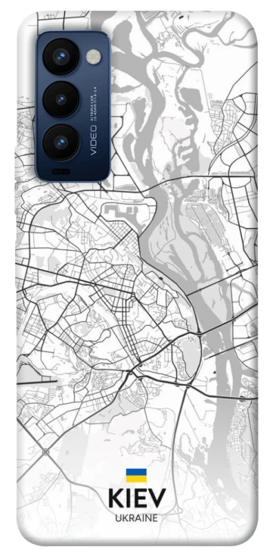 Чохол на TECNO Camon 18 Kiev white map фото 1 з 1