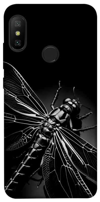 Чехол на Xiaomi Mi A2 Lite / Xiaomi Redmi 6 Pro Black dragonfly фото 1 из 1