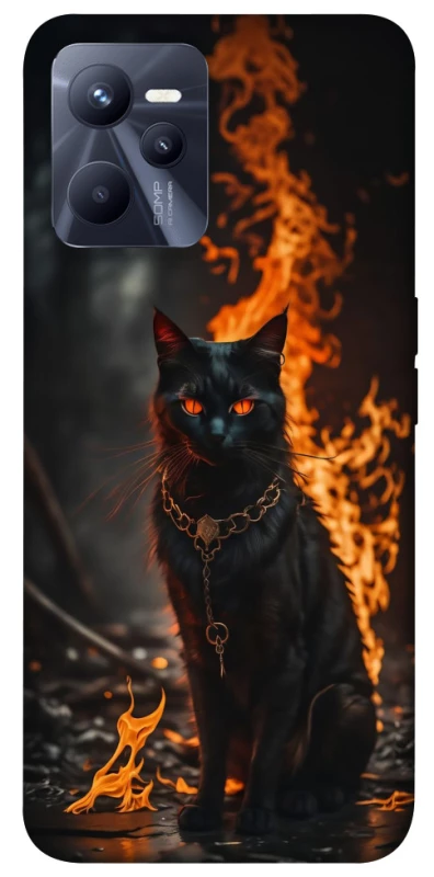Чохол на Realme C35 Вогняний кіт фото 1 з 1