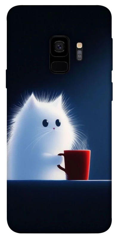 Чехол на Samsung Galaxy S9 Чехол кот с кофе фото 1 из 1