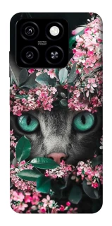 Чехол на ZTE Blade A55 4G Кот в цветах фото 1 из 1