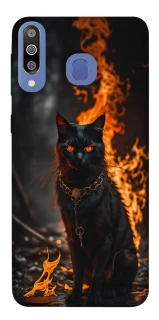 Чехол на Samsung Galaxy M30 Огненный кот фото 1 из 1