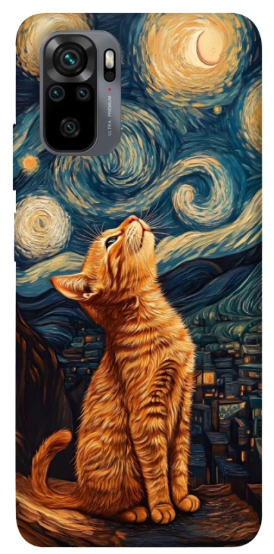 Чохол на Xiaomi Redmi Note 10 / Note 10s van gogh cat фото 1 з 1