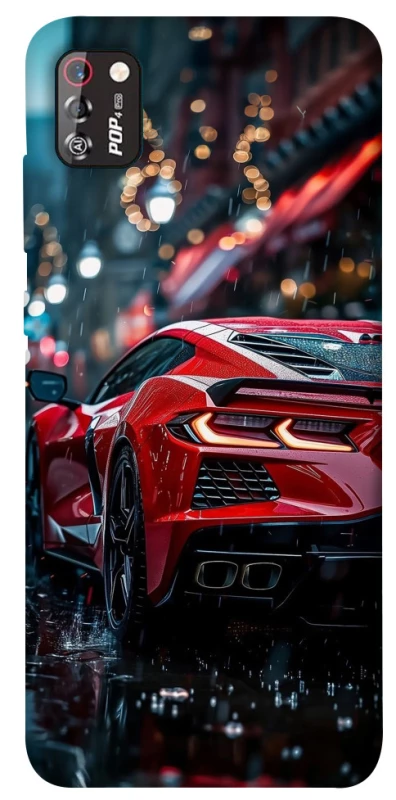 Чехол на TECNO POP 4 Pro Red sports car фото 1 из 1