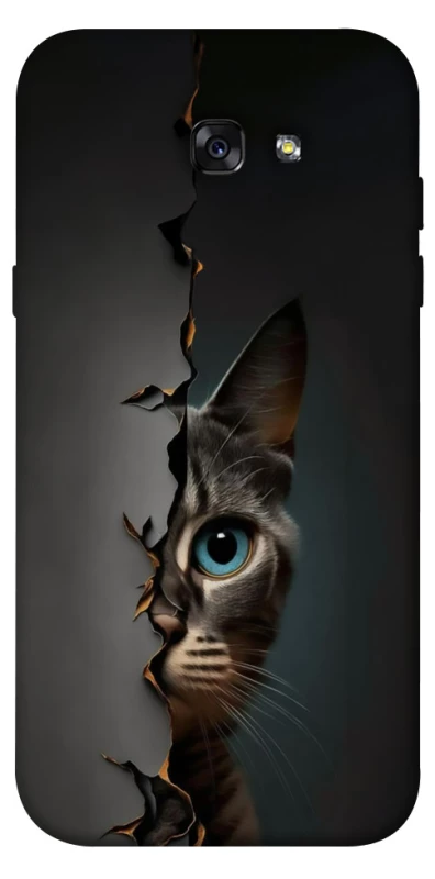 Чехол на Samsung A720 Galaxy A7 (2017) Кот-подглядыватель v2 фото 1 из 1