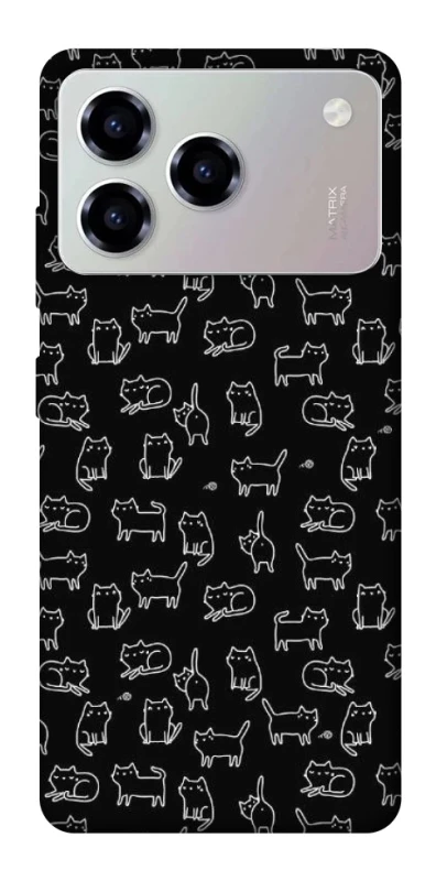 Чохол на ZTE Blade A76 Black Cats фото 1 з 1