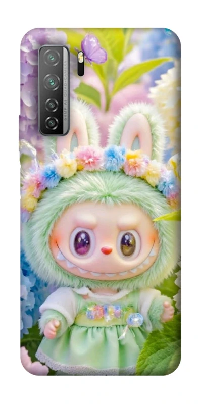 Чохол на Huawei Nova 7 SE Labubu & Flowers ver.2 фото 1 з 1