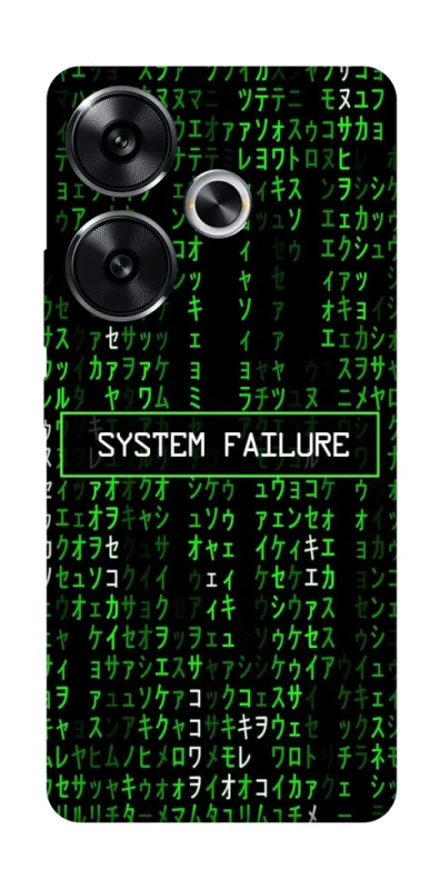 Чехол на Xiaomi Poco F6 Matrix system failure фото 1 Чехол на Xiaomi Poco F6 Matrix system failure фото 1 из 1