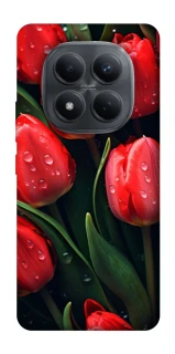 Чехол на Xiaomi Redmi Note 15 Pro 4G Красные тюльпаны фото 1 из 1