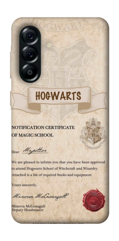 Чехол на Samsung Galaxy A57 5G The Hogwarts acceptance letter фото 1 из 1