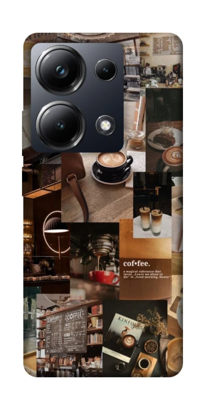 Чохол на Xiaomi Poco M6 Pro 4G Coffee collage ver.2 фото 1 з 1