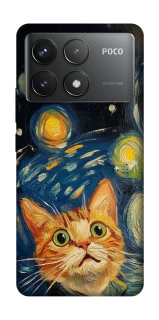 Чехол на Xiaomi Poco F6 Pro paint cat фото 1 из 1