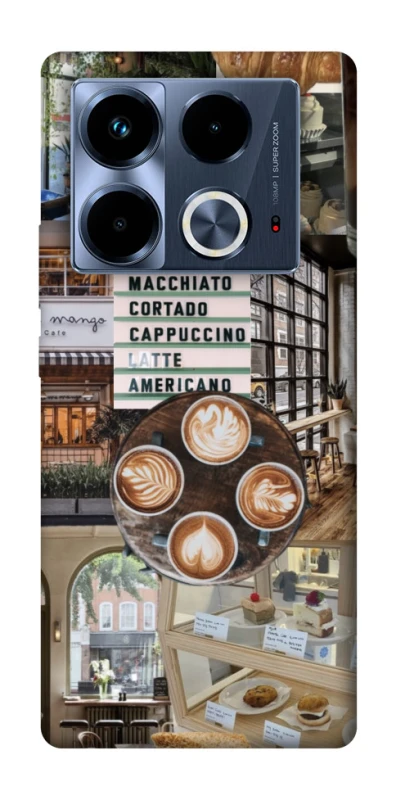 Чохол на Infinix Note 40 4G Coffee collage ver.5 фото 1 з 1