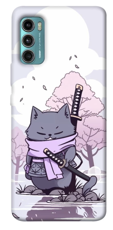 Чохол на Motorola Moto G60 Samurai cat фото 1 з 1