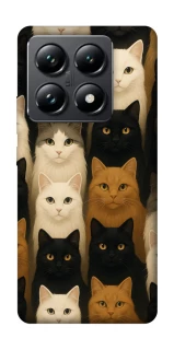 Чехол на Xiaomi 14T Pro Colorful Cat Collage фото 1 Чехол на Xiaomi 14T Pro Colorful Cat Collage фото 1 из 1