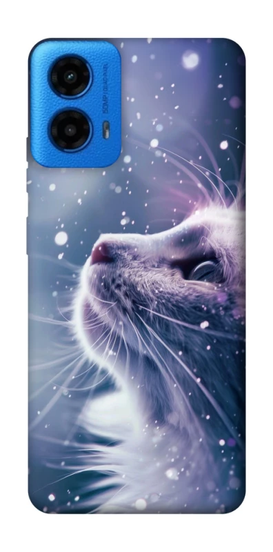 Чехол на Motorola Moto G45 Snow cat фото 1 из 1