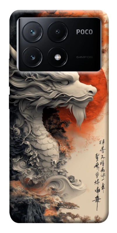 Чехол на Xiaomi Poco X6 white dragon фото 1 из 1