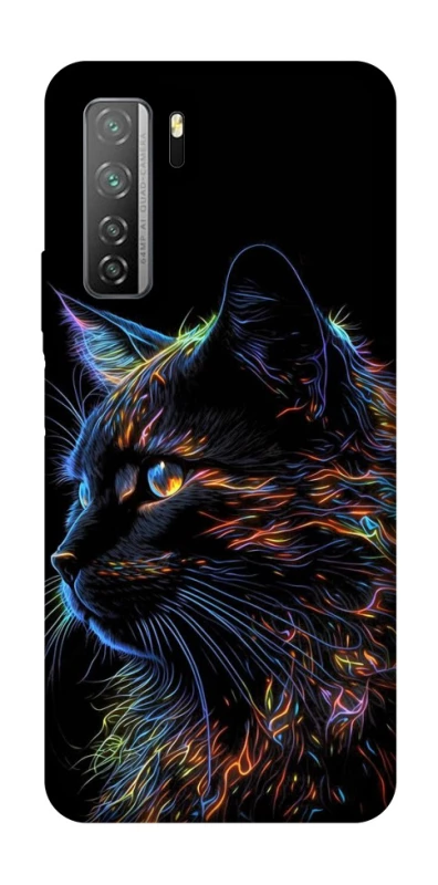 Чехол на Huawei Nova 7 SE Черный кот фото 1 из 1