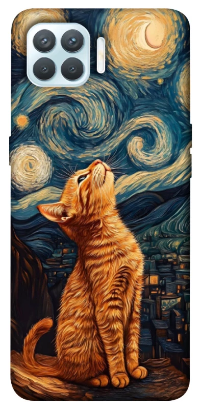 Чохол на Oppo F17 Pro van gogh cat фото 1 з 1