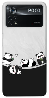 Чехол на Xiaomi Poco X4 Pro 5G Four pandas фото 1 из 1