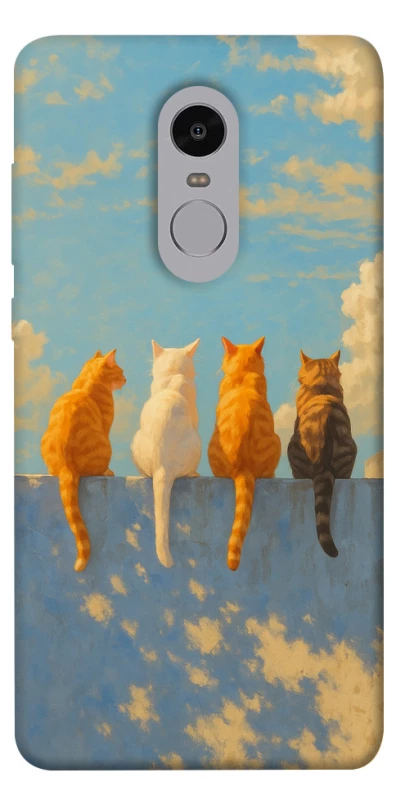 Чехол на Xiaomi Redmi Note 4X / Note 4 (Snapdragon) cats on wall фото 1 из 1