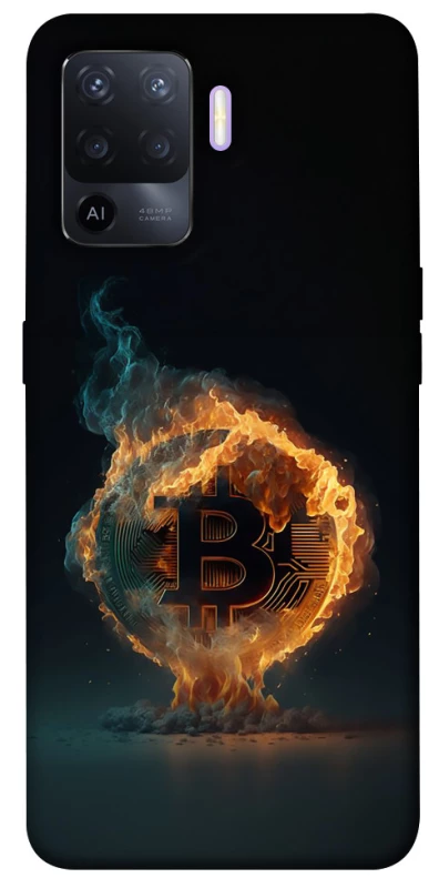 Чохол на Oppo A94 Fire Bitcoin фото 1 з 1