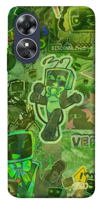 Чохол на Oppo A17 Dandysworld tv green theme фото 1 з 1