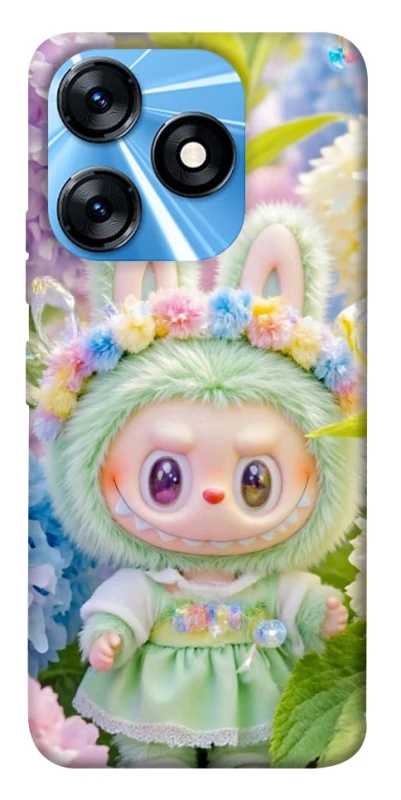 Чохол на TECNO Spark 10 Labubu & Flowers ver.2 фото 1 з 1