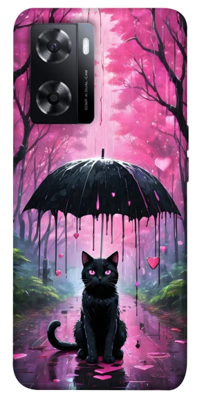 Чохол на Oppo A57s Black cat фото 1 з 1