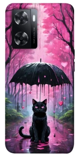 Чохол на Oppo A57s Black cat фото 1 з 1