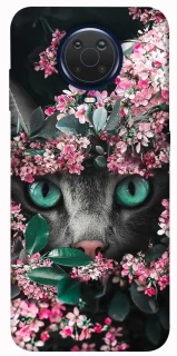 Чохол на Nokia G20 / G10 / 6.3 Кіт в квітах фото 1 з 1